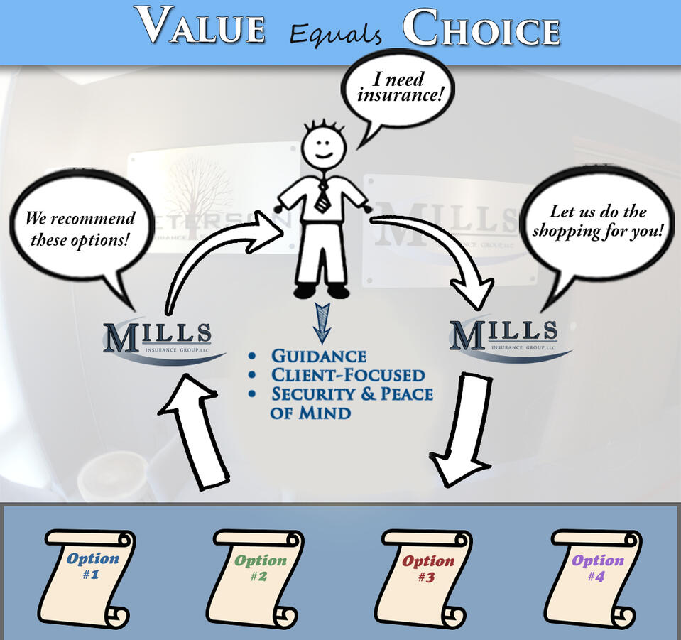 graphic of choice in insurance process